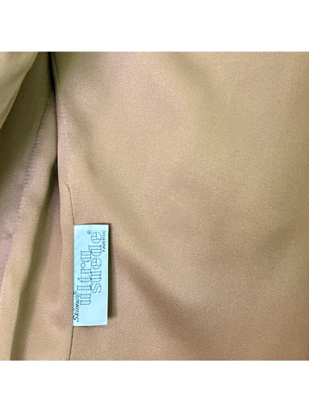 Vegan Faux Suede Skirt Suit Women Size 4 VTG 70s Rose Mauve by Novis Denne - Picture 7 of 12